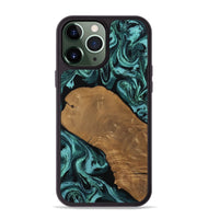 iPhone 13 Pro Max Wood Phone Case - Esther (Green, 807473)