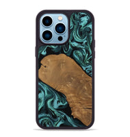 iPhone 14 Pro Max Wood Phone Case - Esther (Green, 807473)