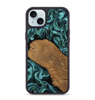 iPhone 15 Plus Wood Phone Case - Esther (Green, 807473)