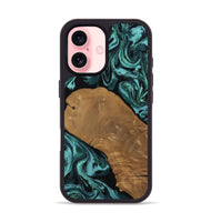 iPhone 16 Wood Phone Case - Esther (Green, 807473)