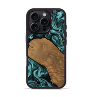 iPhone 16 Pro Wood Phone Case - Esther (Green, 807473)