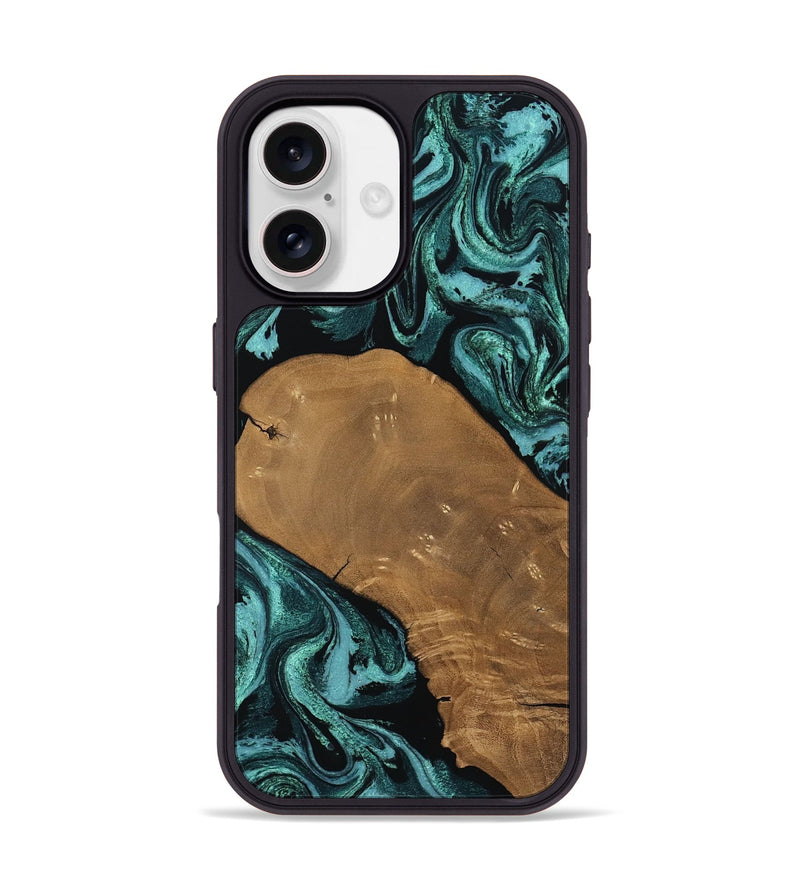 iPhone 17 Wood Phone Case - Esther (Green, 807473)