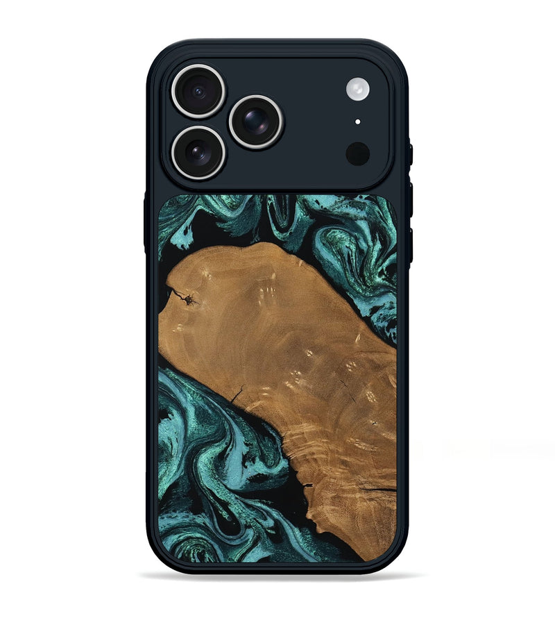 iPhone 17 Pro Max Wood Phone Case - Esther (Green, 807473)