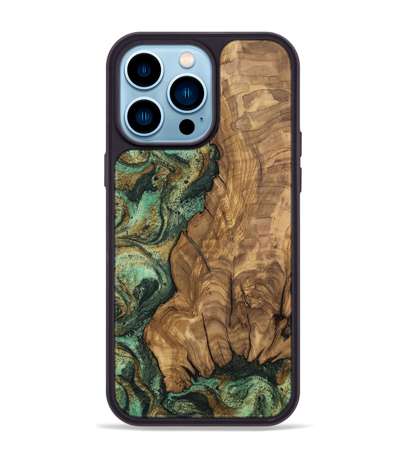 iPhone 14 Pro Max Wood Phone Case - Rupert (Green, 807474)