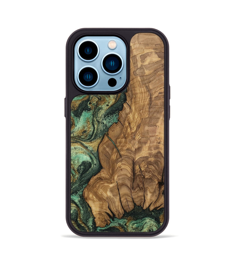 iPhone 14 Pro Wood Phone Case - Rupert (Green, 807474)