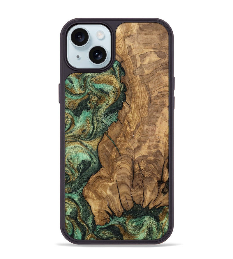 iPhone 15 Plus Wood Phone Case - Rupert (Green, 807474)