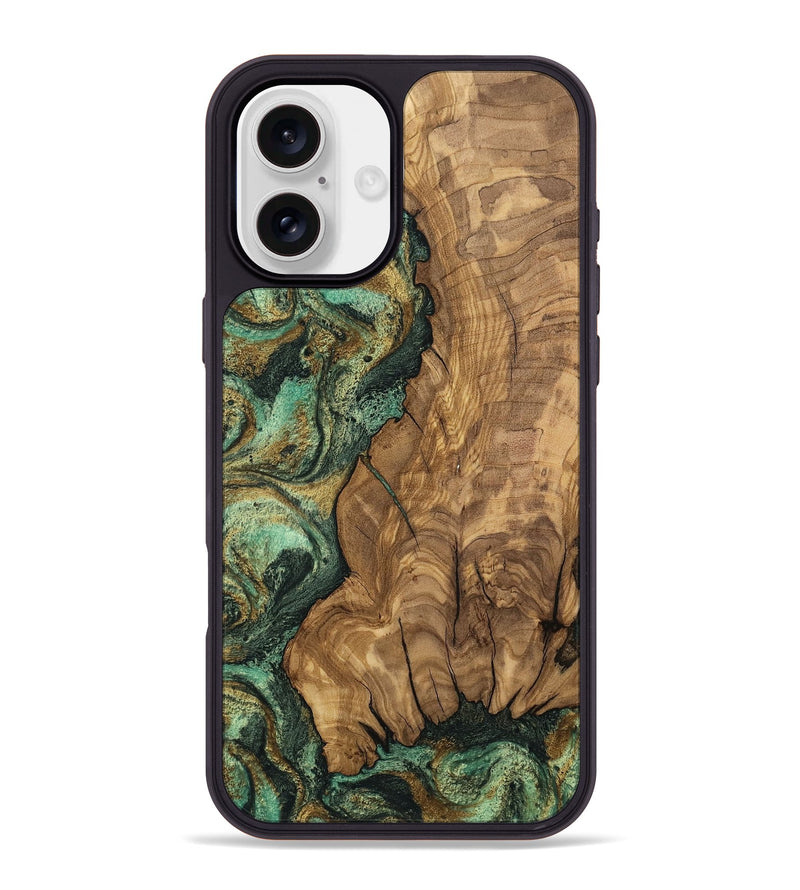 iPhone 16 Plus Wood Phone Case - Rupert (Green, 807474)