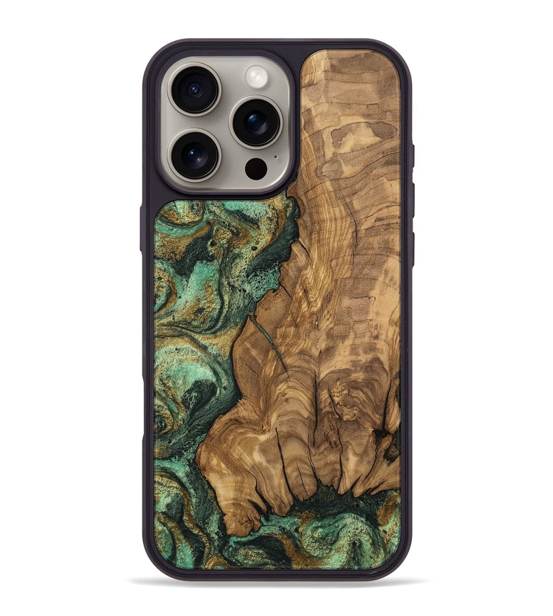 iPhone 16 Pro Max Wood Phone Case - Rupert (Green, 807474)