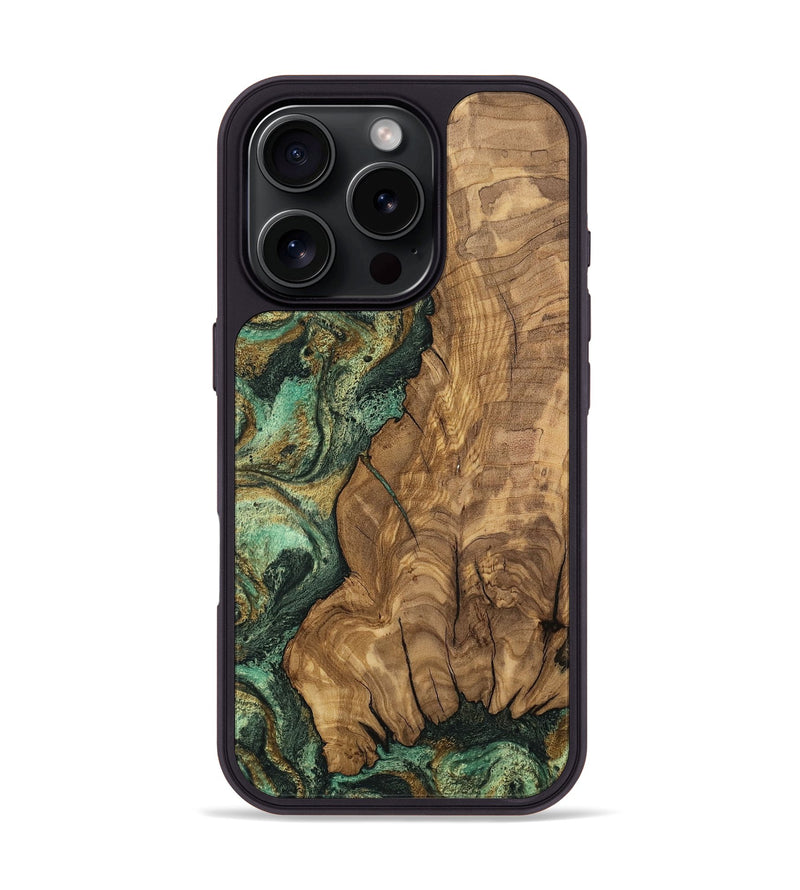 iPhone 16 Pro Wood Phone Case - Rupert (Green, 807474)