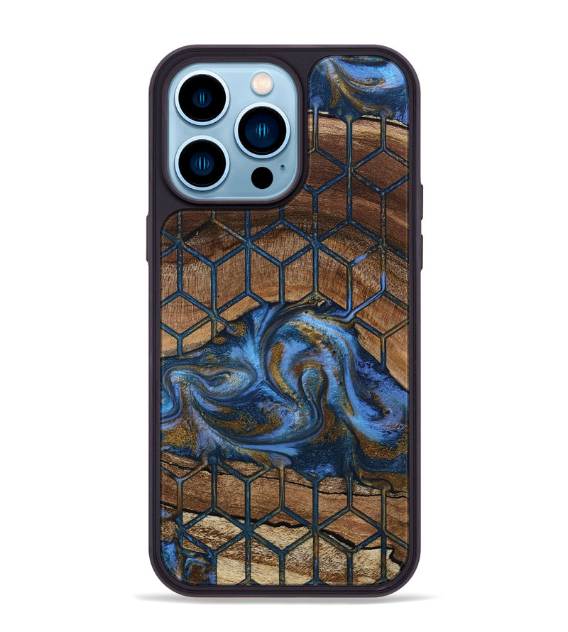 iPhone 14 Pro Max Wood Phone Case - Mona (Pattern, 807481)