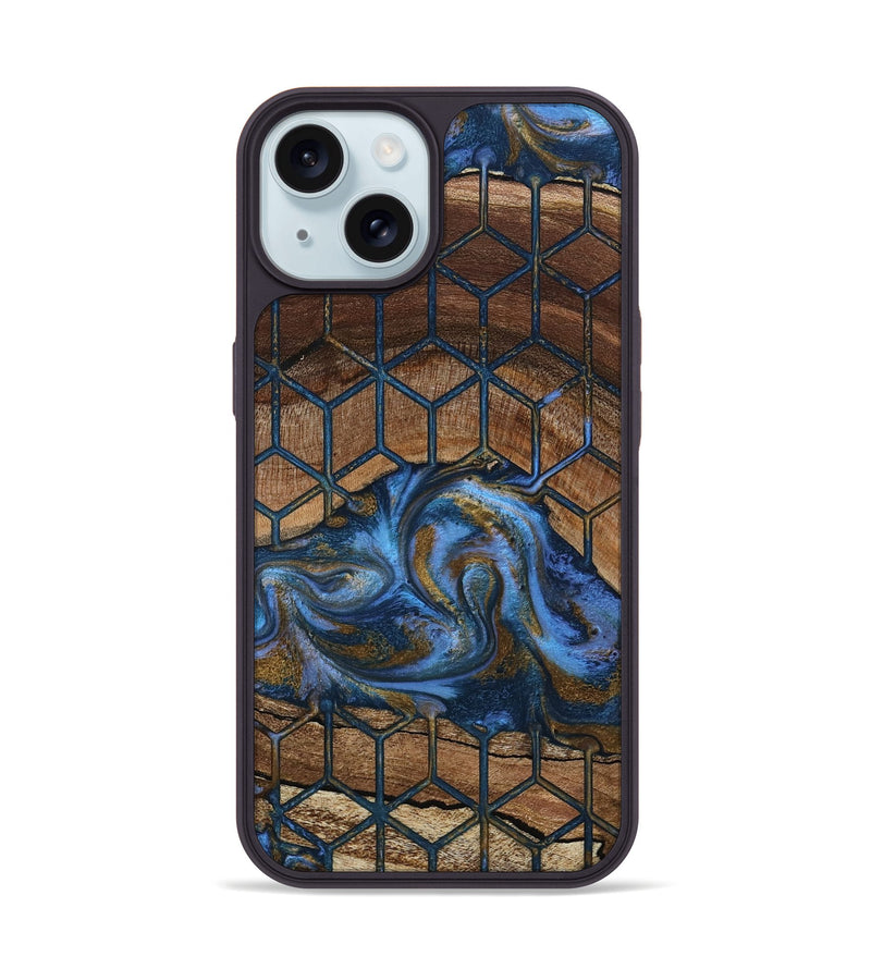 iPhone 15 Wood Phone Case - Mona (Pattern, 807481)