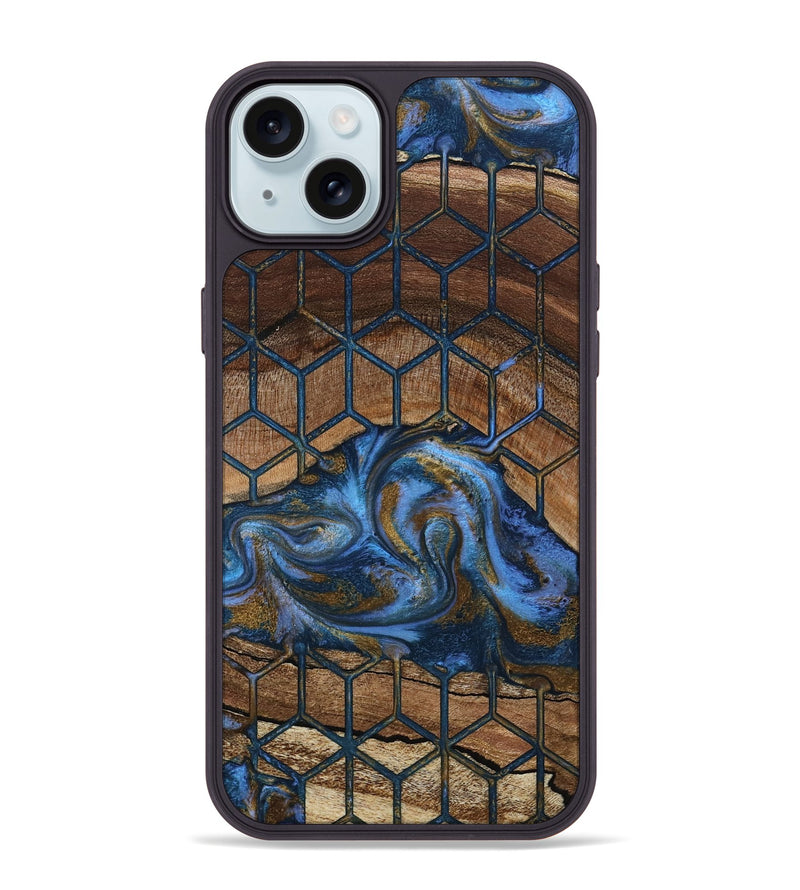 iPhone 15 Plus Wood Phone Case - Mona (Pattern, 807481)