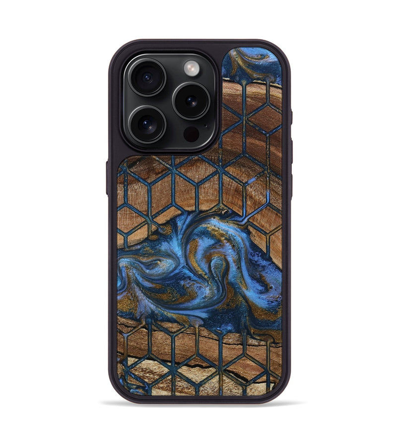 iPhone 15 Pro Wood Phone Case - Mona (Pattern, 807481)