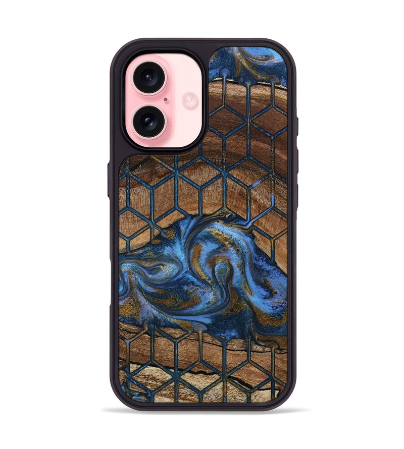 iPhone 16 Wood Phone Case - Mona (Pattern, 807481)