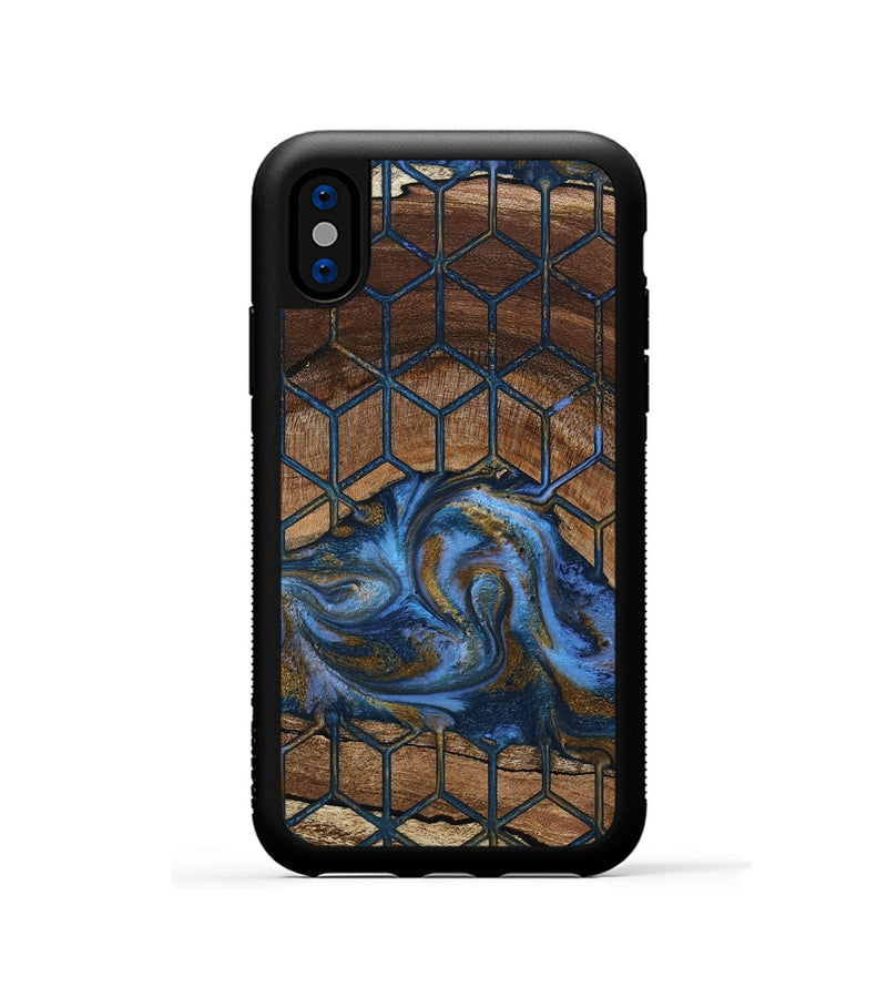 iPhone Xs Wood Phone Case - Mona (Pattern, 807481)