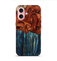 iPhone 16 Wood Live Edge Phone Case - Briar (Red, 807493)
