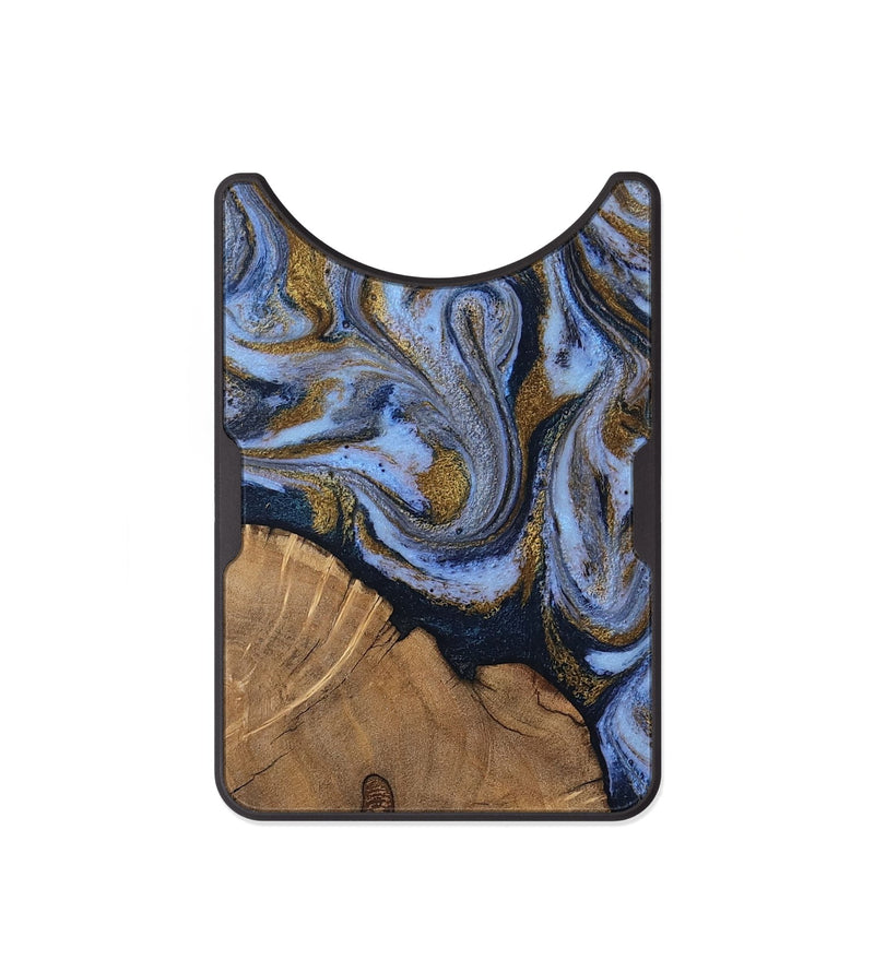 Alloy Wood Wallet - Delphia (Teal & Gold, 807504)