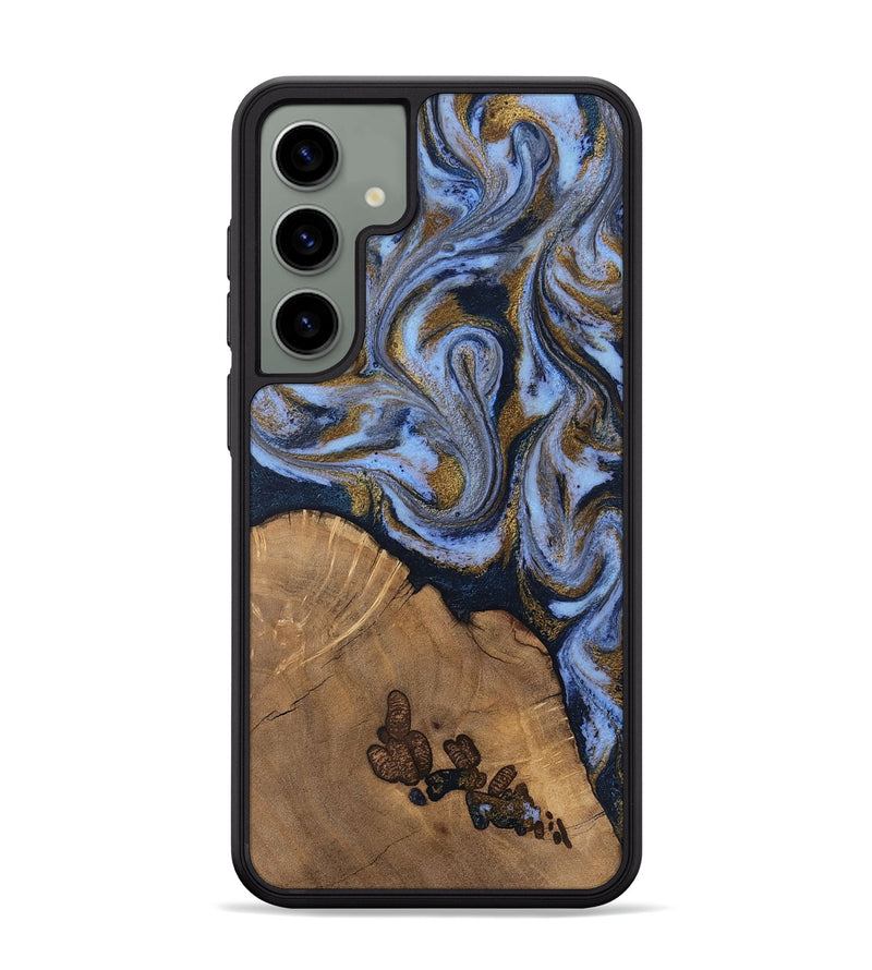Galaxy S24 Plus Wood Phone Case - Delphia (Teal & Gold, 807504)