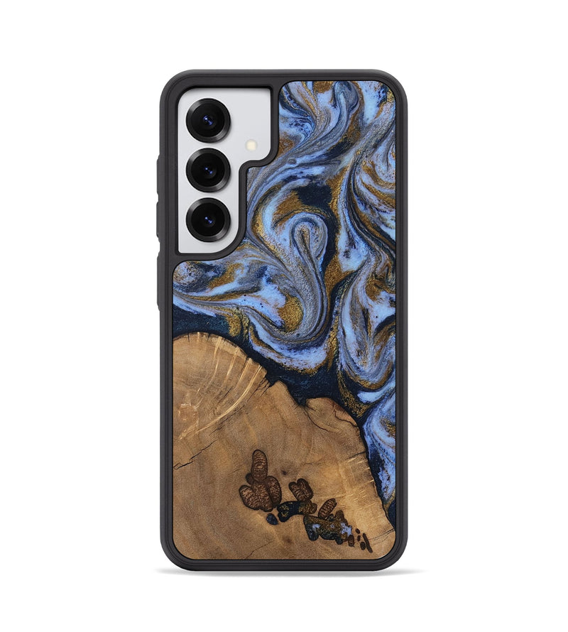 Galaxy S25 Wood Phone Case - Delphia (Teal & Gold, 807504)