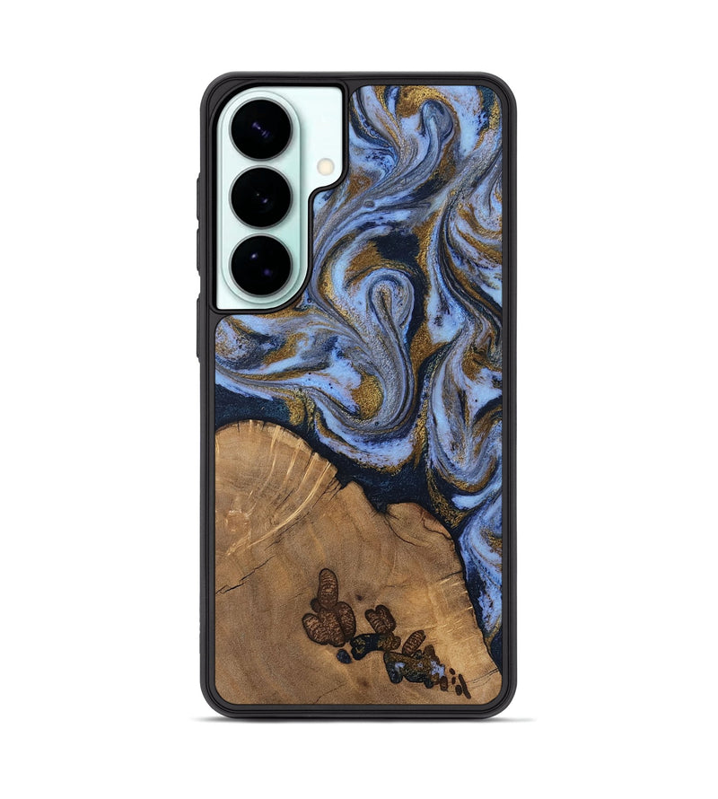 Galaxy S26 Plus Wood Phone Case - Delphia (Teal & Gold, 807504)