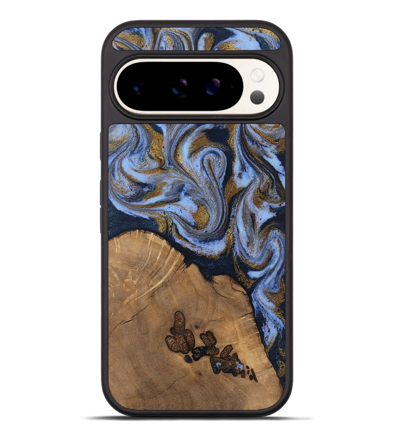 Pixel 9 Pro XL Wood Phone Case - Delphia (Teal & Gold, 807504)