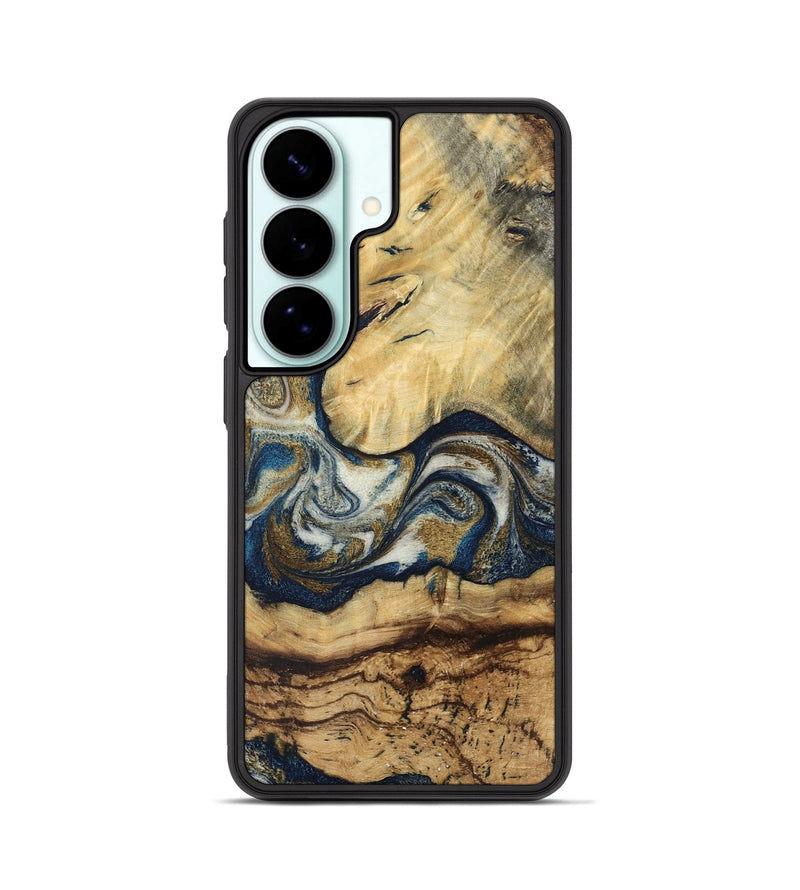 Galaxy S26 Wood Phone Case - Jonna (Teal & Gold, 807507)