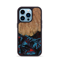 iPhone 14 Pro Wood Phone Case - Eliezer (Red, 807509)