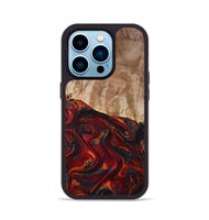 iPhone 14 Pro Wood Phone Case - Nanette (Red, 807511)