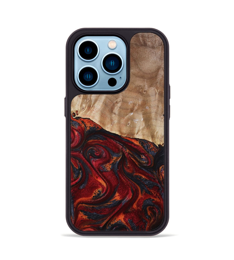 iPhone 14 Pro Wood Phone Case - Nanette (Red, 807511)