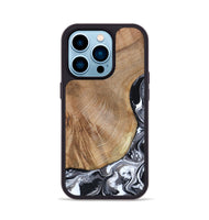 iPhone 14 Pro Wood Phone Case - Webster (Black & White, 807512)