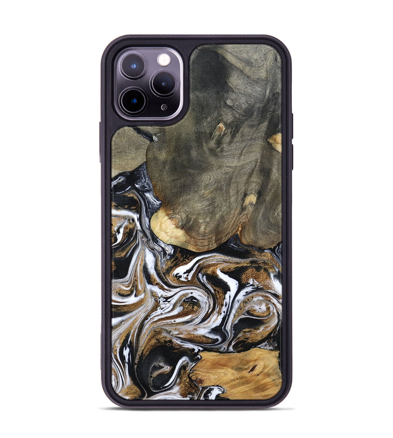 iPhone 11 Pro Max Wood Phone Case - Demond (Black & White, 807513)