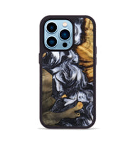 iPhone 14 Pro Wood Phone Case - Samir (Black & White, 807514)
