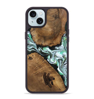 iPhone 15 Plus Wood Phone Case - Jenny (Green, 807523)