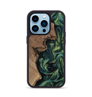 iPhone 14 Pro Wood Phone Case - James (Green, 807524)
