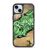 iPhone 15 Plus Wood Phone Case - Margo (Green, 807527)
