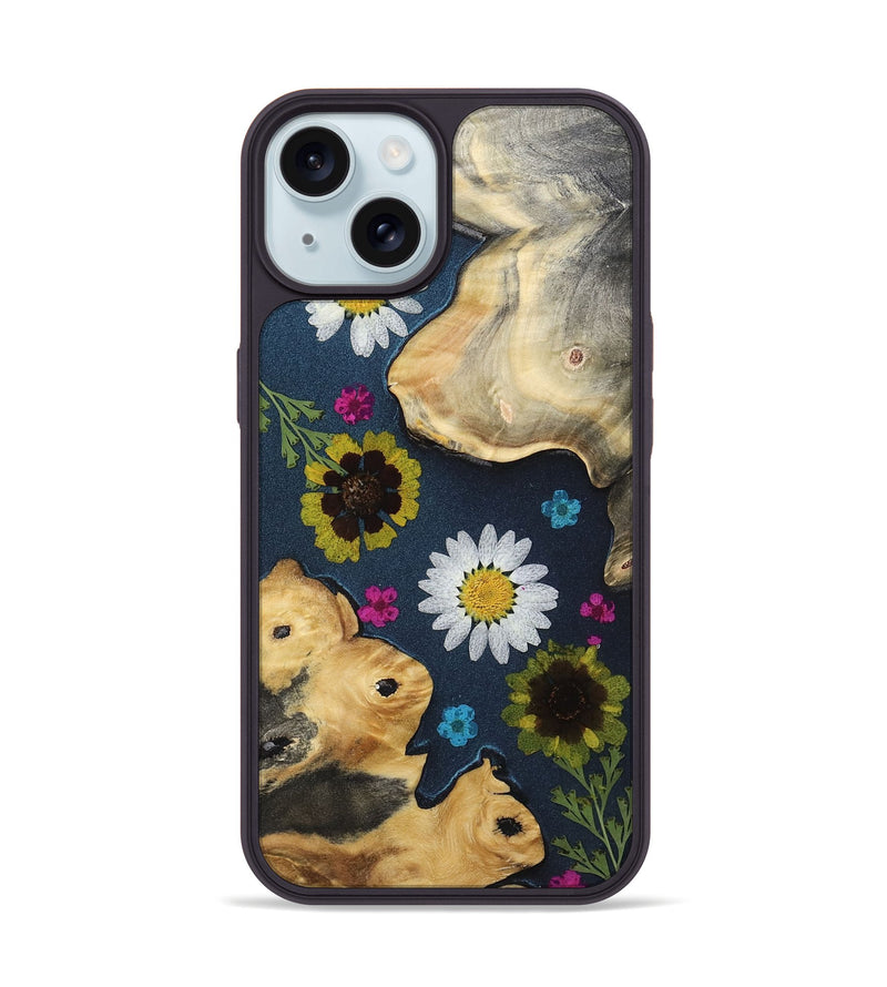 iPhone 15 Wood Phone Case - Carly (Bloom, 807618)