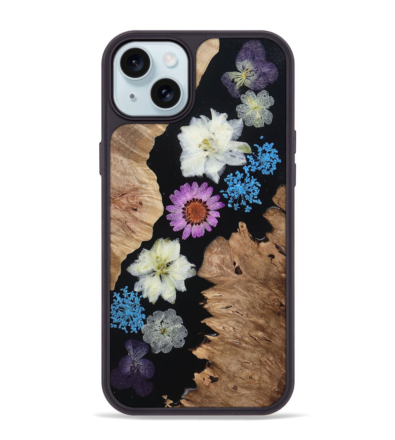 iPhone 15 Plus Wood Phone Case - Violeta (Bloom, 807621)