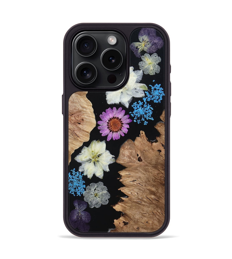 iPhone 15 Pro Wood Phone Case - Violeta (Bloom, 807621)