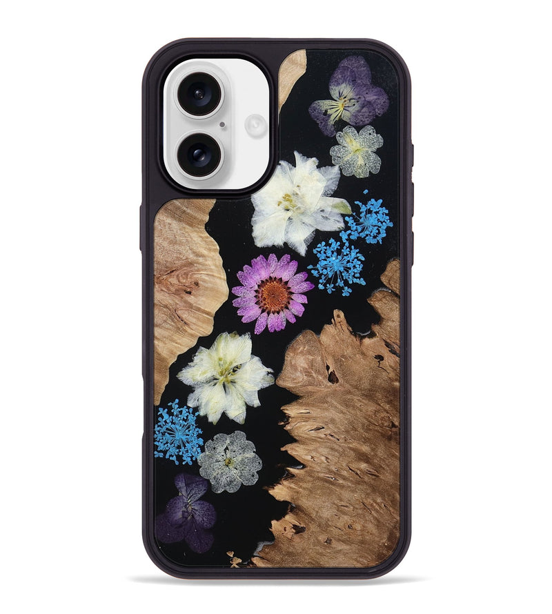 iPhone 16 Plus Wood Phone Case - Violeta (Bloom, 807621)