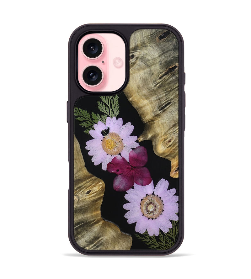 iPhone 16 Wood Phone Case - Kadin (Bloom, 807659)