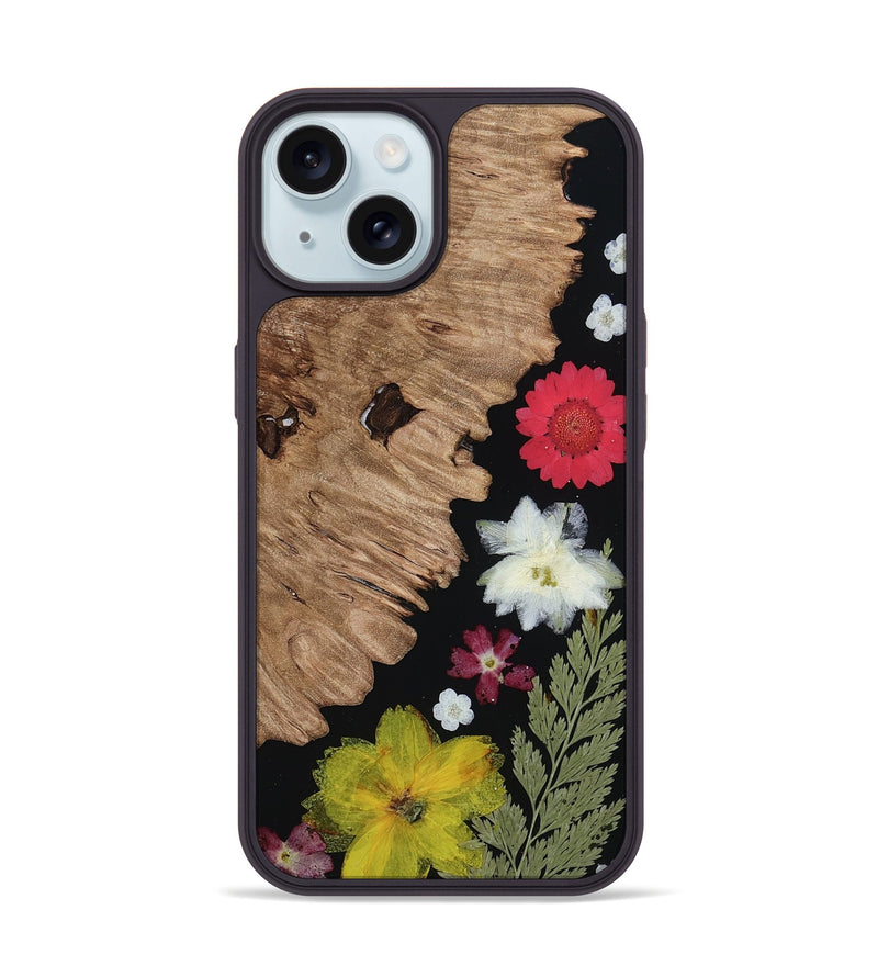 iPhone 15 Wood Phone Case - Alonza (Bloom, 807668)