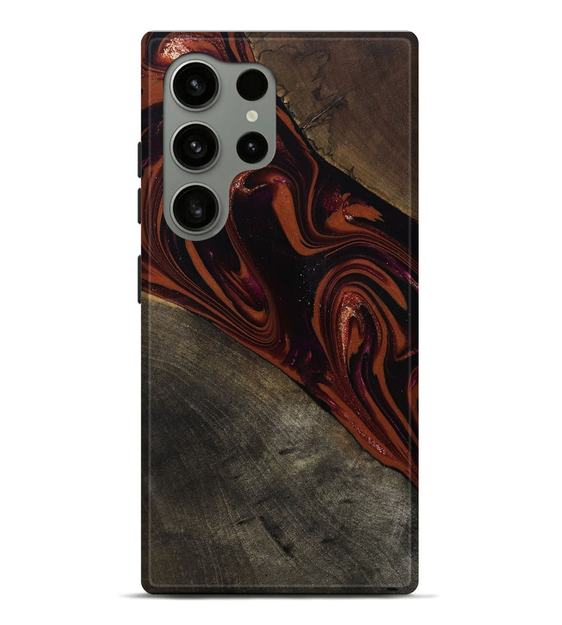 Galaxy S24 Ultra Wood Live Edge Phone Case - Ethyl (Red, 807672)