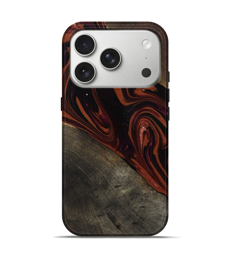 iPhone 17 Pro Wood Live Edge Phone Case - Ethyl (Red, 807672)