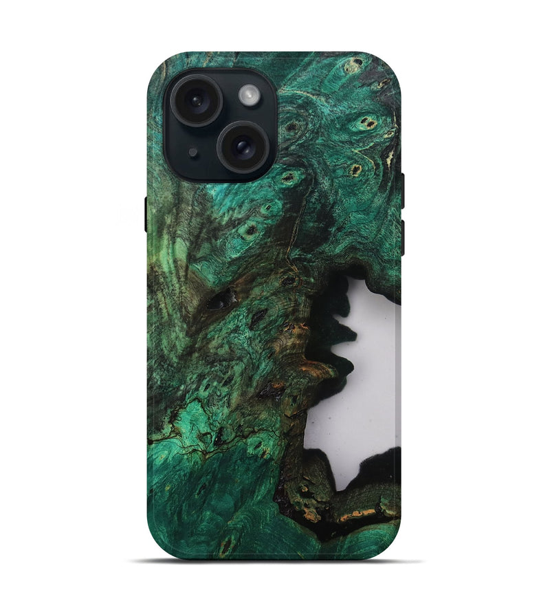 iPhone 15 Wood Live Edge Phone Case - Annika (Clear, 807677)