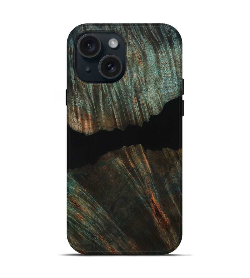 iPhone 15 Wood Live Edge Phone Case - Coy (Wood Burl, 807680)