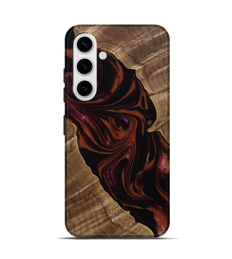 Galaxy S25 Wood Live Edge Phone Case - Kala (Red, 807696)