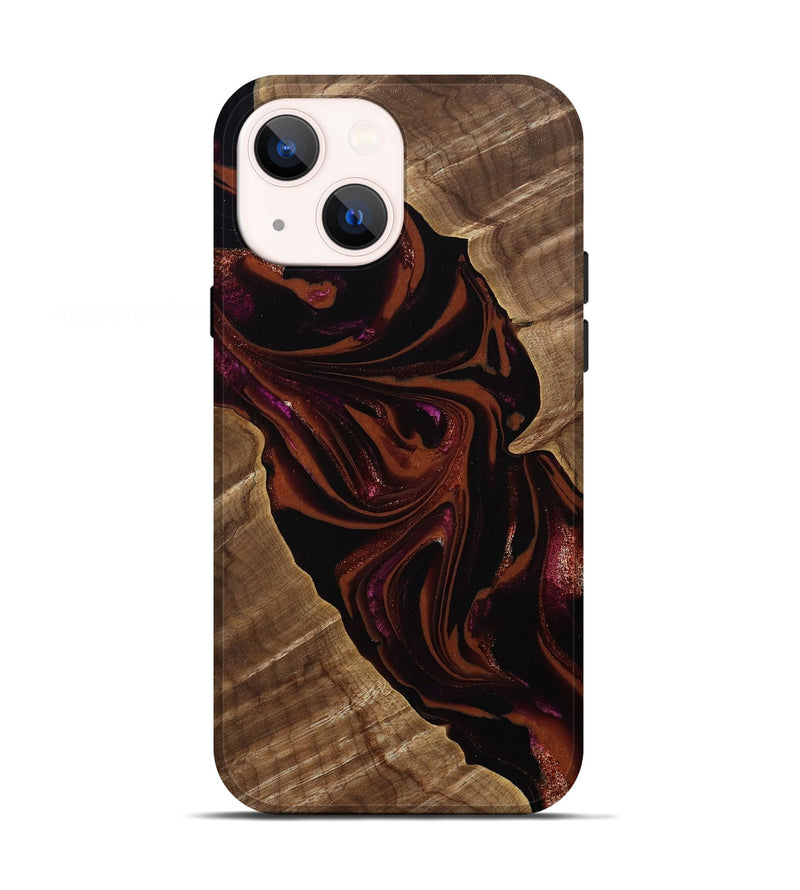 iPhone 13 Wood Live Edge Phone Case - Kala (Red, 807696)