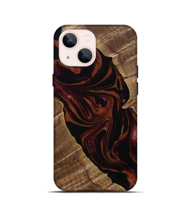 iPhone 13 mini Wood Live Edge Phone Case - Kala (Red, 807696)