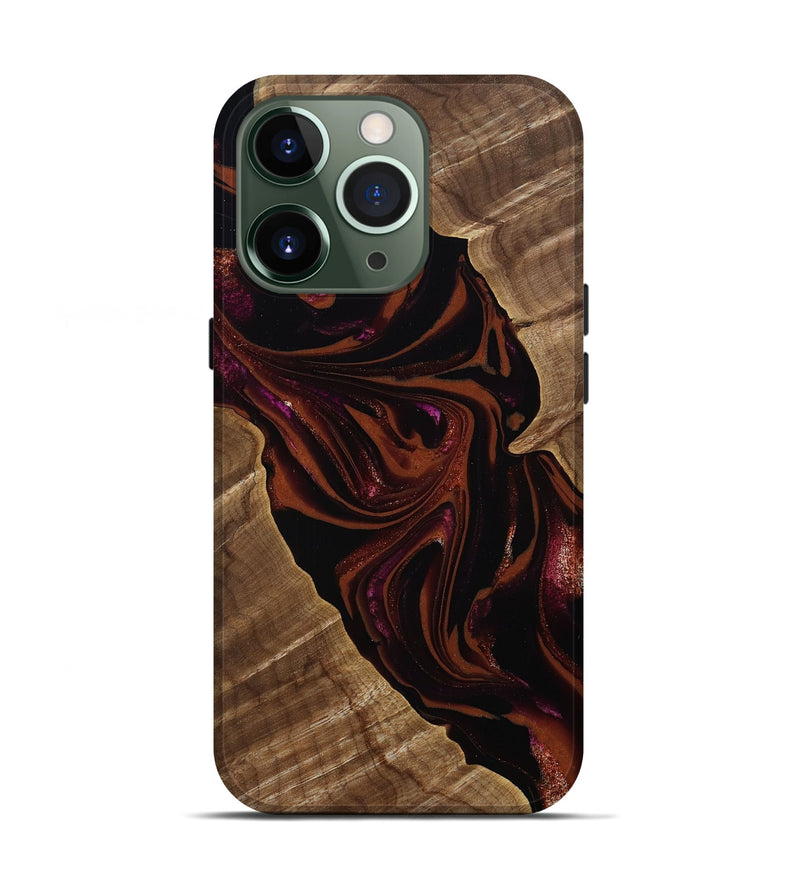 iPhone 13 Pro Wood Live Edge Phone Case - Kala (Red, 807696)