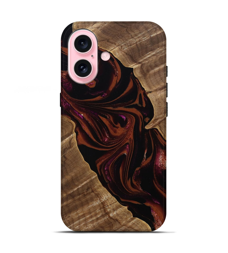 iPhone 17 Wood Live Edge Phone Case - Kala (Red, 807696)